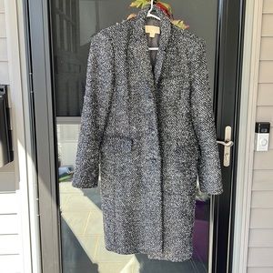 Michael Kors tweed black/grey coat